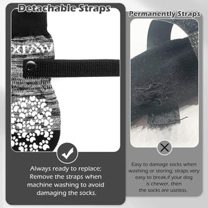 EXPAWLORER Anti-Slip Dog Socks-Double Sides Grips Traction Control on Hardwood Floor