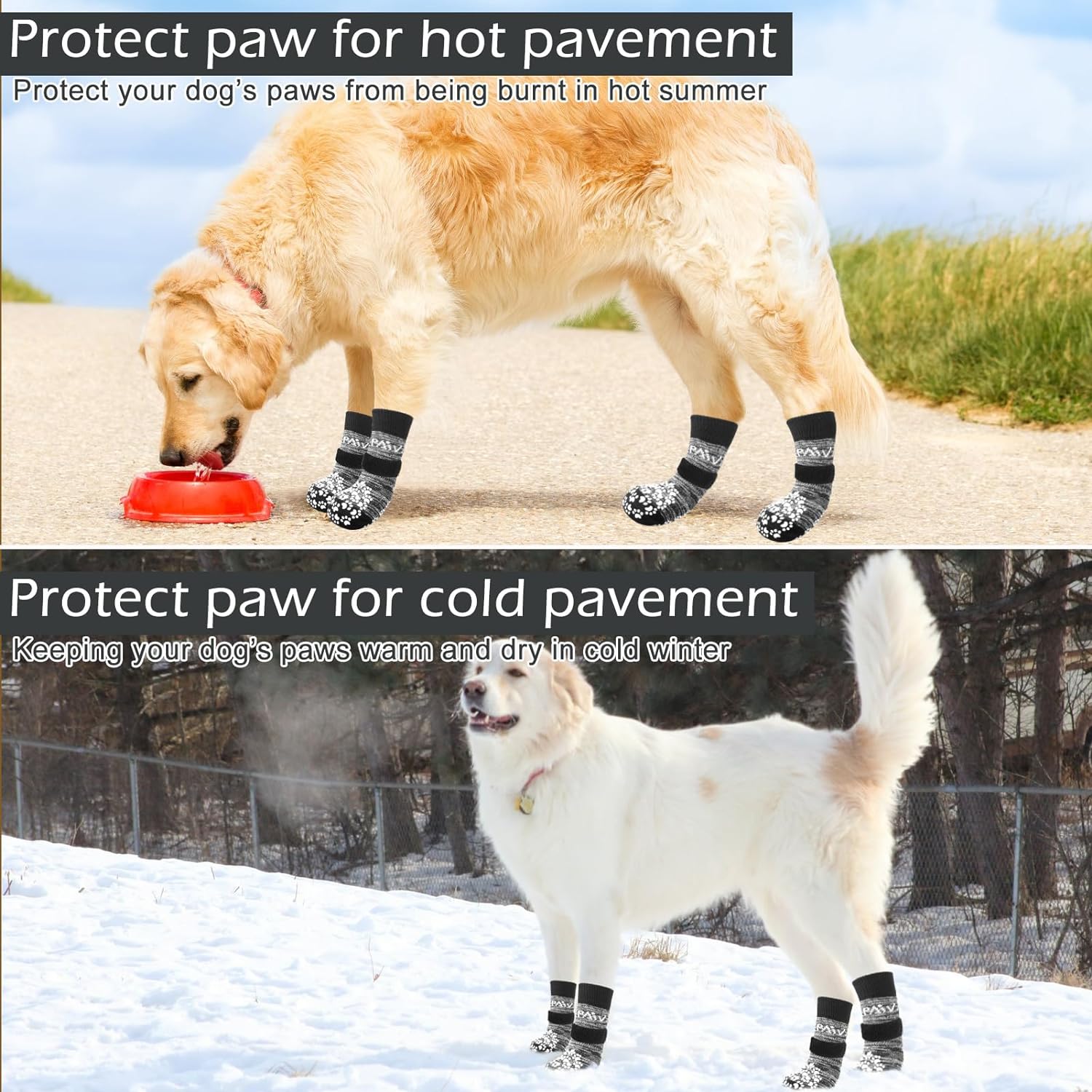 Hot Asphalt Burnt Pads On Dogs Feet Dog Boots ASENKU Anti-Slip Dog
