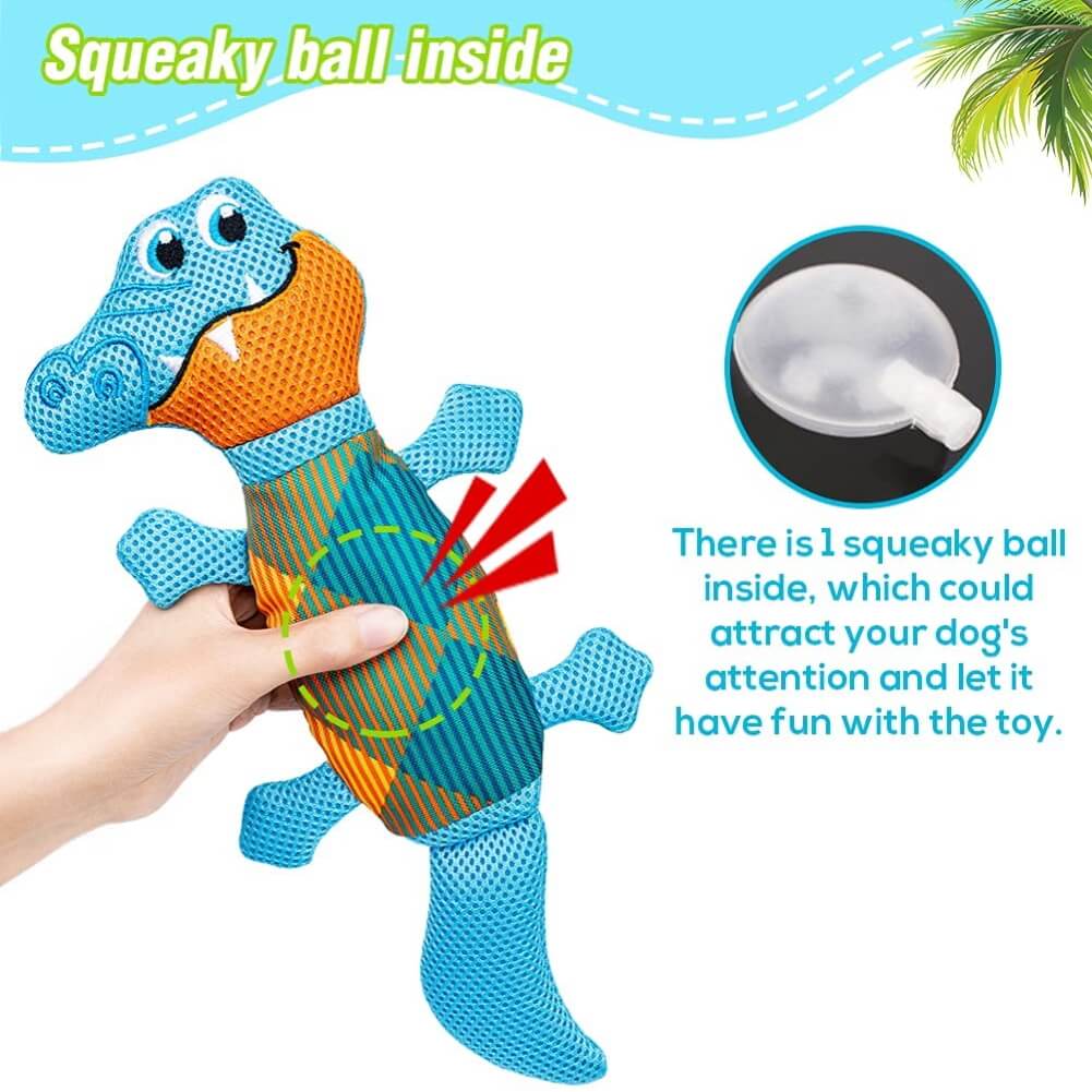 Dog Floating Toys-Cute Crocodile Squeaky Dog Toys