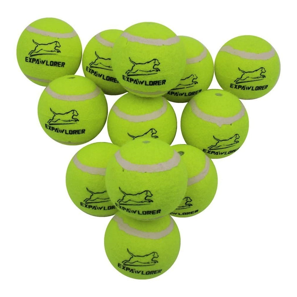 Dog Squeaky Tennis Balls for Dogs Set-Lemon Green Balls 12 Pcs