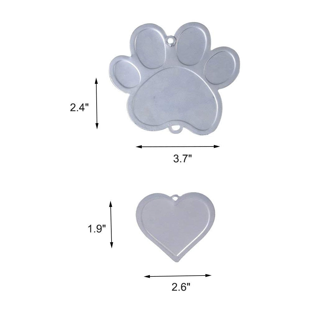 Pet Pawprint Shape  Memorial Wind Chime Gifts