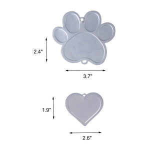 Pet Pawprint Shape  Memorial Wind Chime Gifts