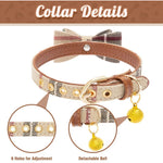 Load image into Gallery viewer, Classic Plaid Bow Tie Collar Leash Set with Bell for Puppy Cats
