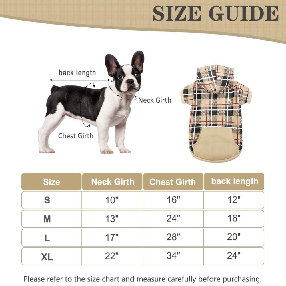 Plaid Dog Hoodie - British Style Sweaters