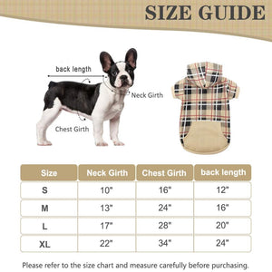 Plaid Dog Hoodie - British Style Sweaters