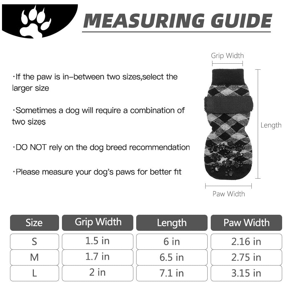 Rypet Anti Slip Dog Socks 3 Pairs - Dog Grip Socks with Straps Traction  Control for Indoor on Hardwood Floor Wear, Pet Paw Protector for Small  Medium Large Dogs L