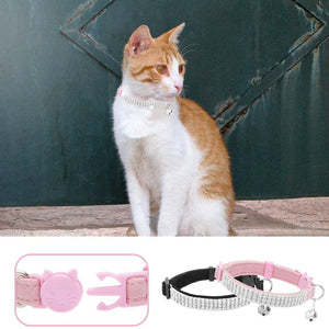 Bling Cat Collar Breakaway with Bells - 2 Pack Collars for Cats and Small Dogs
