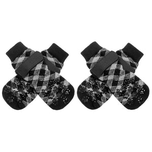 Double Side Anti-Slip Dog Socks -Adjustable Strap for Hardwood Wear