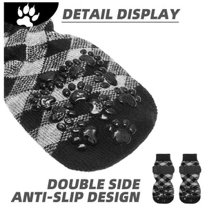 Double Side Anti-Slip Dog Socks -Adjustable Strap for Hardwood Wear