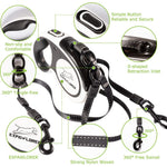 Load image into Gallery viewer, Dual Retractable Dog Leash - 16ft - 360°-80 lbs Each
