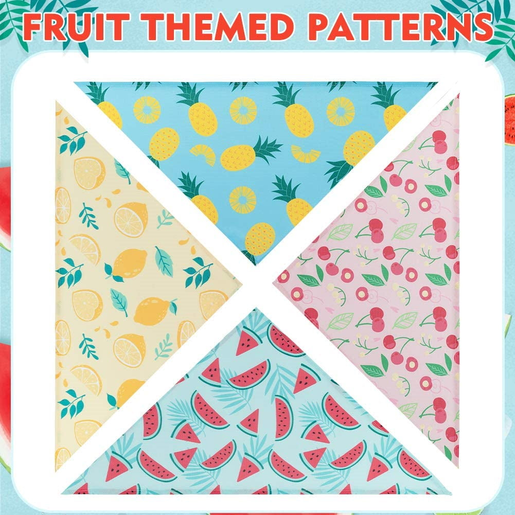 Dog Cooling Bandannas - 4 Pack with Cute Fruit Patterns