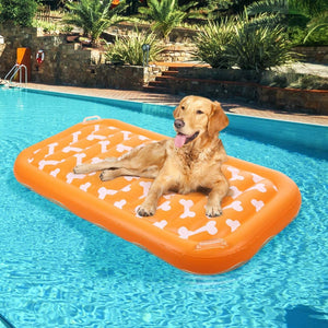 Inflatable Dog Pool Float - with Cute Paw Design